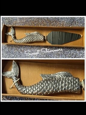 Fish Tail Pie / Cake Cutter Lifter Server Beach House Coastal Mermaid NEW